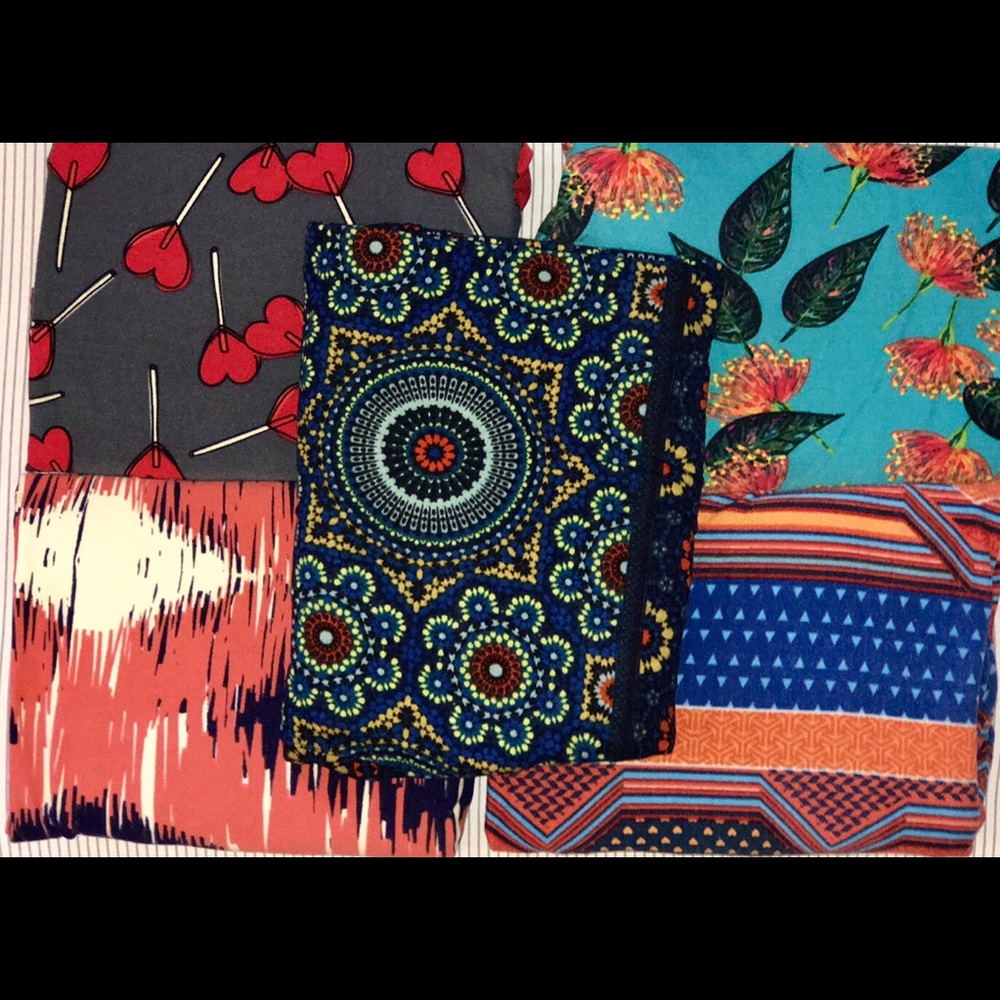 LuLaRoe EUC Leggings LOT - Tall & Curvy 5 pr